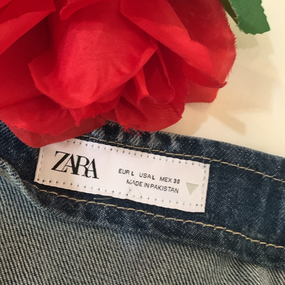 Zara Strapless Denim Dress - Picture 8 of 11